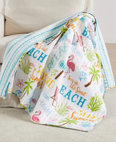 Levtex Homthreads Rowan Days Reversible Quilted Throw, 50" X 60" In Multi