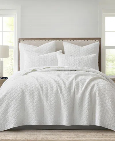 Levtex Homthreads Rowan Enzyme Wash 3-pc. Quilt Set, Full/queen In White