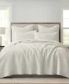 Levtex Homthreads Rowan Enzyme Wash 3-pc. Quilt Set, Full/queen In Cream