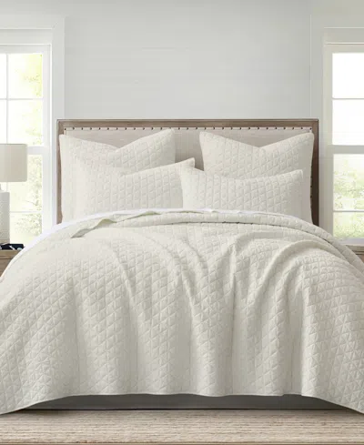 LEVTEX HOMTHREADS ROWAN ENZYME WASH 3-PC. QUILT SET, KING/CALIFORNIA KING