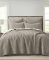Levtex Homthreads Rowan Enzyme Wash 3-pc. Quilt Set, Full/queen In Tan