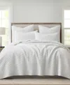 Levtex Homthreads Rowan Enzyme Wash 3-pc. Quilt Set, King/california King In White