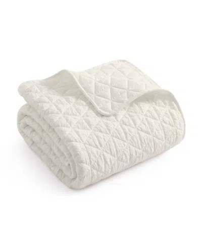 Levtex Homthreads Rowan Reversible Quilted Throw, 50" X 60" In Cream