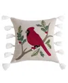 Levtex Joybirds Medallion Decorative Pillow, 18" X 18" In Ivory