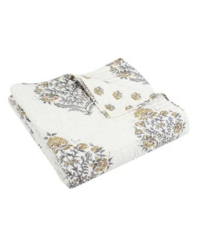 Levtex Kamira Reversible Quilted Throw, 50" X 60" In Yellow
