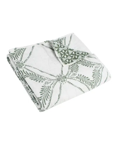 Levtex Kemala Reversible Quilted Throw, 50" X 60" In Sage