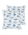 Levtex Laida Beach Whimsical Fish 2-pc. Sham Set, European In Blue