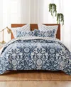 Levtex Laure Reversible 3-pc. Quilt Set, King/california King In Indigo
