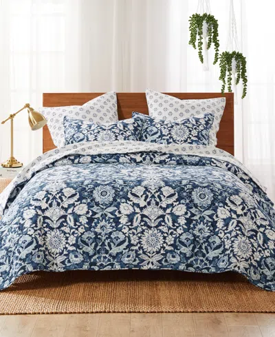 Levtex Laure Reversible 3-pc. Quilt Set, King/california King In Indigo