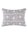 Levtex Lirelle Quilted Rectangle Decorative Pillow, 18" X 14" In Gray