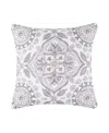 Levtex Lirelle Quilted Square Decorative Pillow, 18" X 18" In Blue