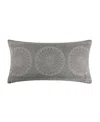 Levtex Loden Embroidered Decorative Pillow, 12" X 24"