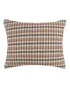 Levtex Lodge Toile Plaid Decorative Pillow, 14" X 18" In Brown