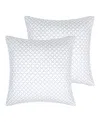 Levtex Maeve Cross Tile 2-pc. Sham Set, European In Gray