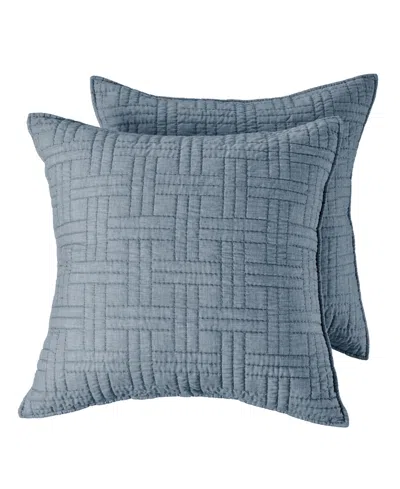 Levtex Melange Stitch 2-pc. Sham Set, European In Blue