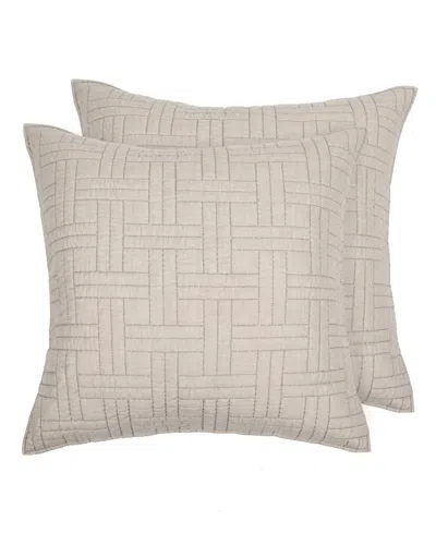 Levtex Melange Stitch 2-pc. Sham Set, European In Brown