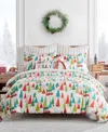 Levtex Merry Bright Holly Jolly Reversible 3-pc. Duvet Cover Set, Full/queen In Red