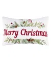 Levtex Merry Bright Pine Plaid Printed Decorative Pillow, 12" X 20" In Multi Color