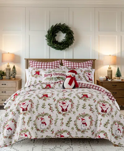 Levtex Merry Bright Pine Plaid Reversible 2-pc. Quilt Set, Twin/twin Xl In Red