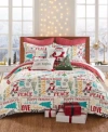 Levtex Merry Bright Santa Claus Lane Reversible Comforter Sets In Red