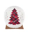 Levtex Merry Mountains Embroidered Decorative Pillow, 14" X 13" In Red