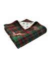 Levtex Merry Tartan Reversible Quilted Throw, 50" X 60" In Green
