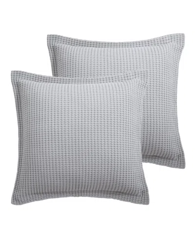 Levtex Mills Waffle 2-pc. Sham Set, European In Grey