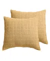 Levtex Mills Waffle 2-pc. Sham Set, European In Yellow