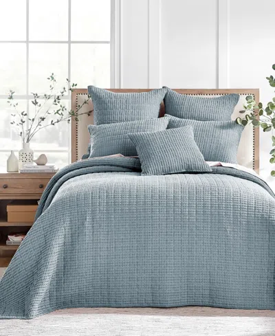 Levtex Mills Waffle Classic 3-pc. Bedspread Set, Full In Blue