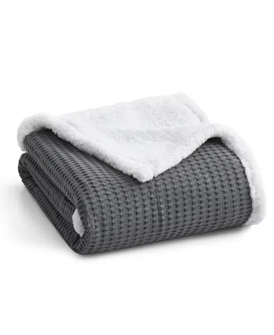Levtex Mills Waffle Quilted Throw, 50" X 60" In Black