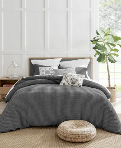 LEVTEX MILLS WAFFLE TEXTURED 2-PC. DUVET COVER SET, TWIN/TWIN XL
