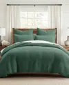 Levtex Mills Waffle Textured 2-pc. Duvet Cover Set, Twin/twin Xl In Forest Green