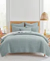 Levtex Mills Waffle Textured 2-pc. Quilt Set, Twin/twin Xl In Blue