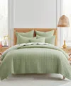 Levtex Mills Waffle Textured 2-pc. Quilt Set, Twin/twin Xl In Green