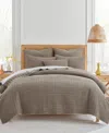 Levtex Mills Waffle Textured 3-pc. Quilt Set, Full/queen In Coco