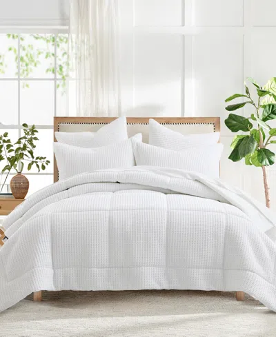 LEVTEX MILLS WAFFLE TEXTURED 3-PC. COMFORTER SET, FULL/QUEEN