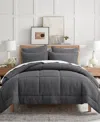 Levtex Mills Waffle Textured 3-pc. Comforter Set, King/california King In Black