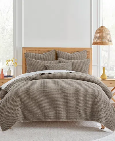 LEVTEX MILLS WAFFLE TEXTURED 3-PC. QUILT SET, FULL/QUEEN