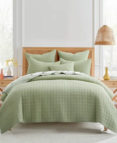 Levtex Mills Waffle Textured 3-pc. Quilt Set, King/california King In Sage