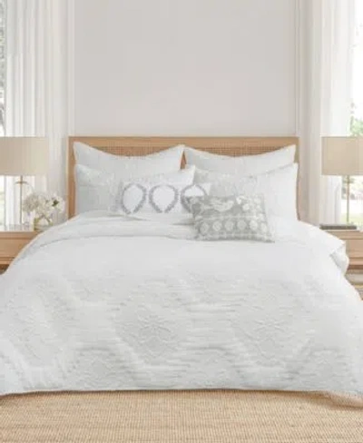 Levtex Muslin Stitch Stitching Quilt Sets In White