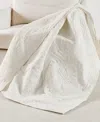 Levtex Muslin Stitch Stitching Quilted Throw, 50" X 60" In Off-white