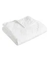 Levtex Muslin Stitch Stitching Quilted Throw, 50" X 60" In White