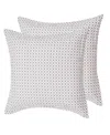 Levtex Nacala Diamond Mosiac 2-pc. Sham Set, European In White,gray