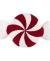 Levtex Nutcracker Candy Shaped Decorative Pillow, 12" X 20" In Red