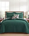 Levtex O Christmas Tree Stitching 3-pc. Quilt Set, Full/queen In Green