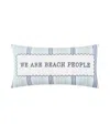 Levtex Ocean Meadow Applique Decorative Pillow, 12" X 24" In Blue Haze