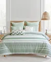 Levtex Pickford Dotted Stripe 2-pc. Comforter Set, Twin/twin Xl In Green