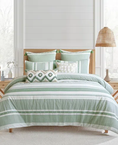 Levtex Pickford Dotted Stripe 2-pc. Comforter Set, Twin/twin Xl In Green