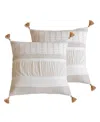Levtex Pickford Dotted Stripe 2-pc. Sham Set, European In Beige