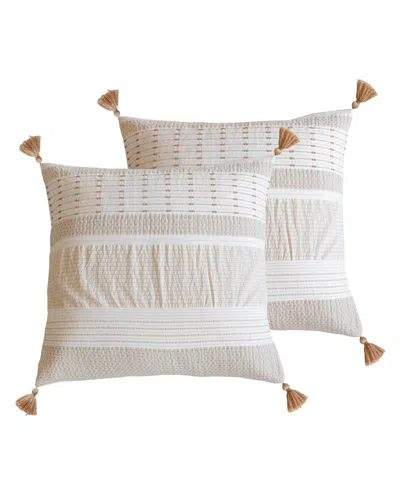 Levtex Pickford Dotted Stripe 2-pc. Sham Set, European In Beige